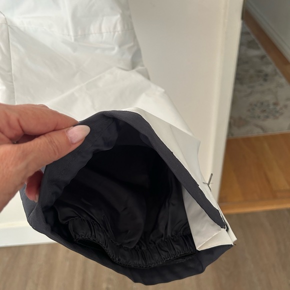 Women's White Snow Pants with Navy blue detail - Picture 6 of 15